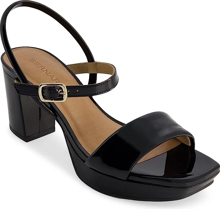 Women's Canto Platform Heeled Sandals - Black Patent - Size 6 - Image 2
