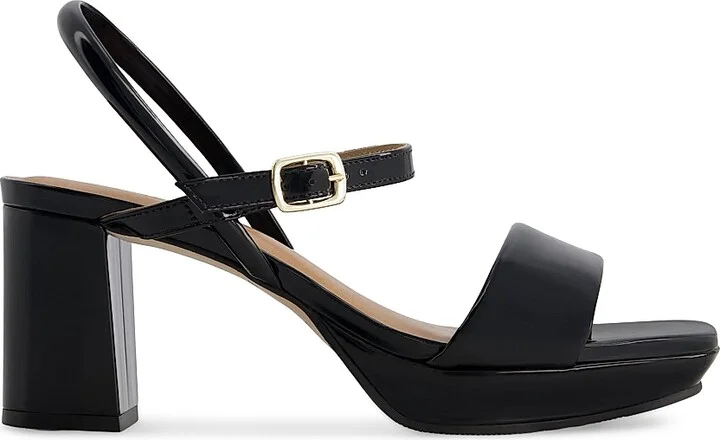 Women's Canto Platform Heeled Sandals - Black Patent - Size 6