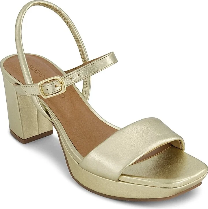 Women's Canto Platform Heeled Sandals - Champagne - Size 6 - Image 2