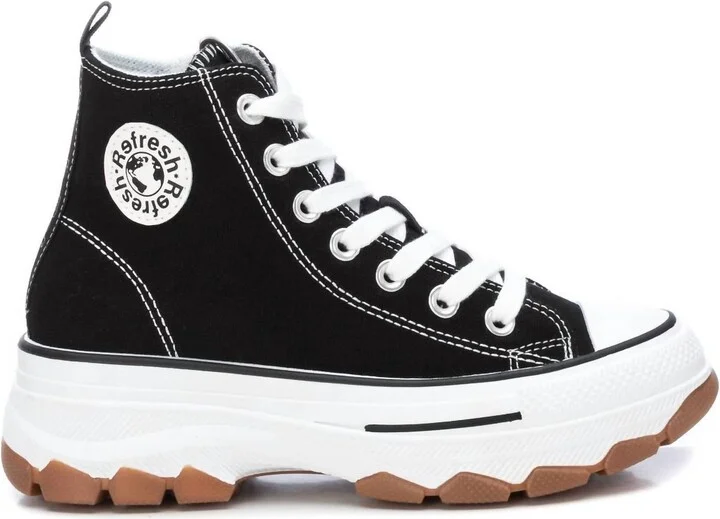 Women's Canvas Ankle Boots In Black