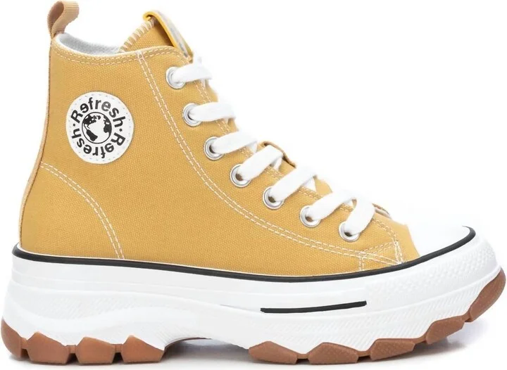 Women's Canvas Ankle Boots In Yellow
