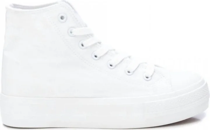 Women's Canvas High-Top Sneakers In White