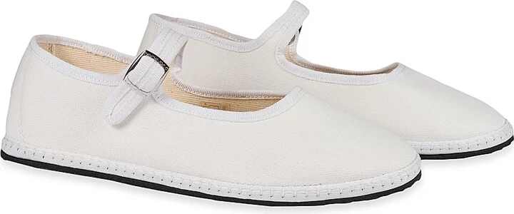Women's Canvas Mary Janes - Ecru - Size 5 - Image 4