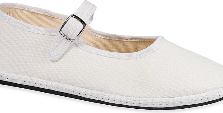 Women's Canvas Mary Janes - Ecru - Size 5 - Image 5