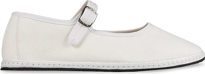 Women's Canvas Mary Janes - Ecru - Size 5 - Image 6