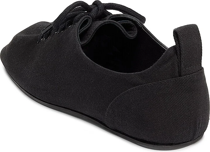 Women's Canvas Square-Toe Sneakers - Black - Size 5 - Image 3