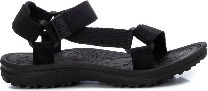 Women's Canvas Strap Sandals In Black