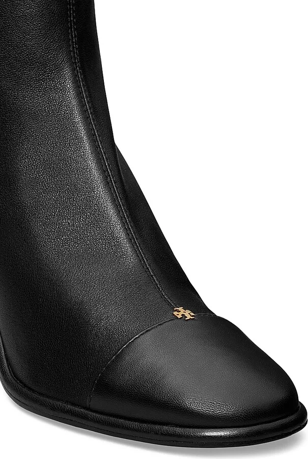 Women's Cap-Toe 70MM Leather Ankle Boots - Black - Size 10 - Image 3