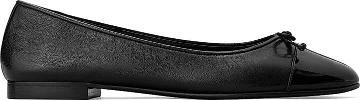 Women's Cap Toe Ballet Flats - Black - Size 10