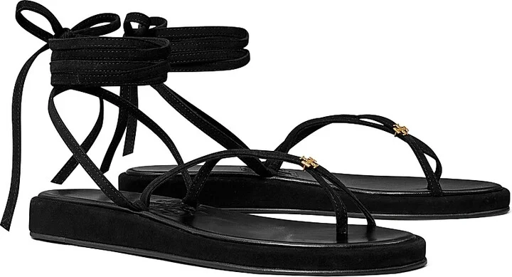 Women's Capri Wrap-Up Sandals - Black - Size 10 - Image 2