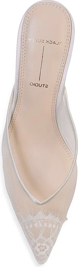 Women's Cara 50MM Mesh Mules - White Mesh - Size 7 - Image 5
