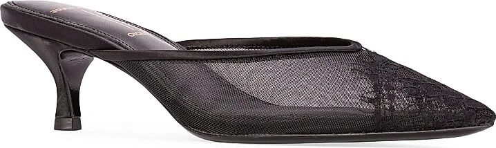 Women's Cara 50MM Mesh Mules - White Mesh - Size 7 - Image 7