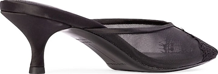 Women's Cara 50MM Mesh Mules - White Mesh - Size 7 - Image 9