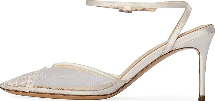 Women's Cara 80MM Mesh Sandals - White Mesh - Size 5 - Image 3