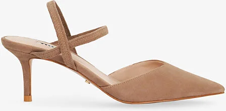 Womens Caramel Suede Classical Suede Slingback Courts Eur 38/5 Uk Women