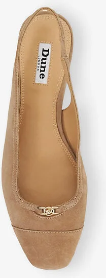 Womens Caramel Suede Hanna Suede Slingback Flats Eur 41 / 8 Uk Women - Image 2