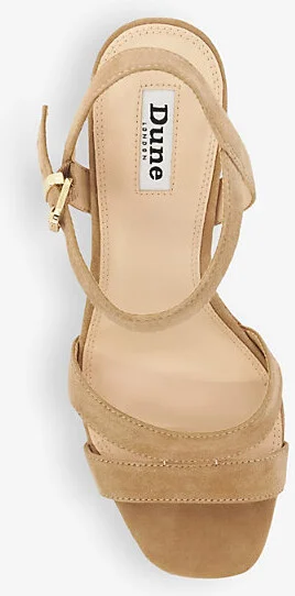 Womens Caramel Suede Manifesting Block-Heel Suede Sandals Eur 36 / 3 Uk Women - Image 2