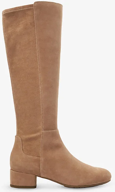 Womens Caramel Suede Tayla Knee-High Suede Boots Eur 39 / 6 Uk Women