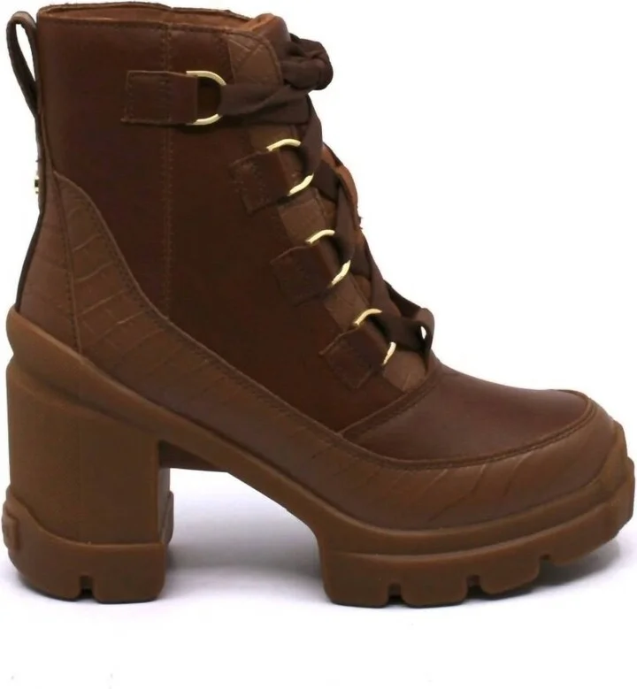 Women's Caribou X Heel Boots In Tan/Brown