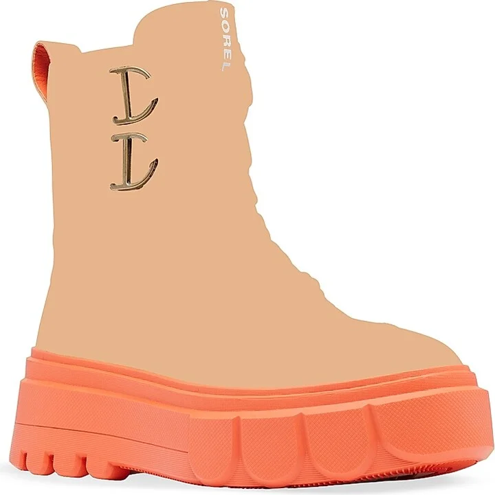 Women's Caribou X Lace-Up Boots - Orange - Size 5 - Image 2