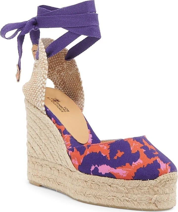 Women's Carina Animal-Print Wedge Espadrilles - Rose Multi - Size 6.5 - Image 2