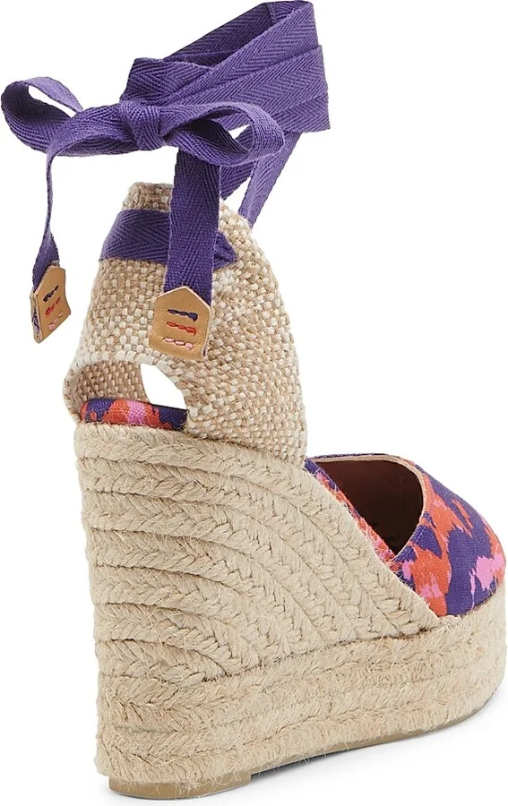 Women's Carina Animal-Print Wedge Espadrilles - Rose Multi - Size 6.5 - Image 3