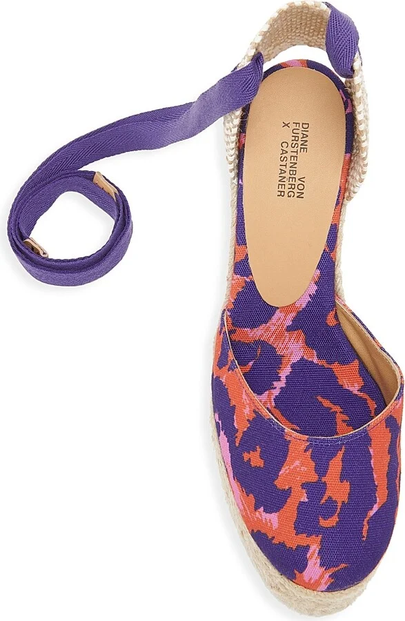 Women's Carina Animal-Print Wedge Espadrilles - Rose Multi - Size 6.5 - Image 5
