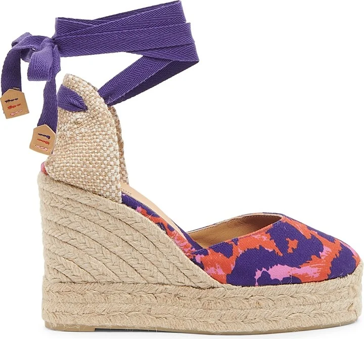 Women's Carina Animal-Print Wedge Espadrilles - Rose Multi - Size 6.5