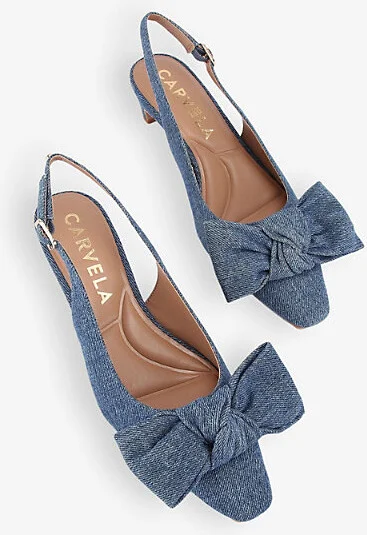 Womens Carina Bow-Embellished Denim Courts Eur 37 / 4 Uk Women - Image 2