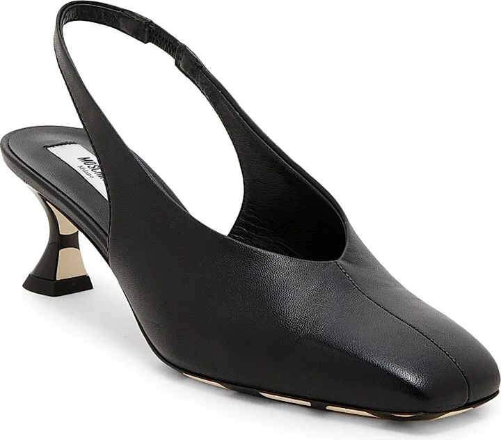 Women's Carla 55MM Leather Slingback Pumps - White - Size 6 - Image 6