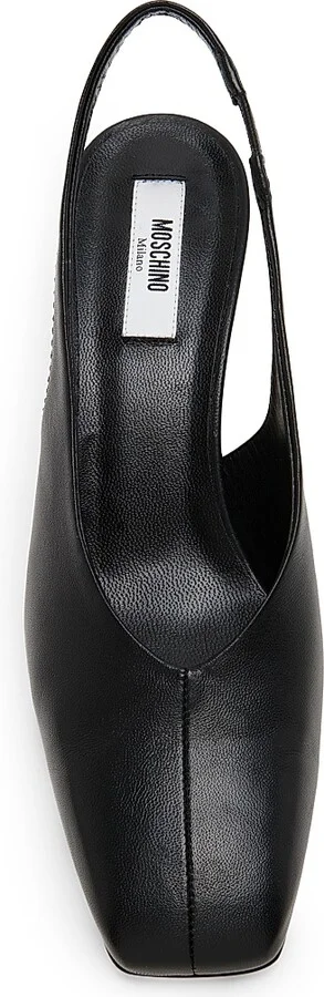 Women's Carla 55MM Leather Slingback Pumps - White - Size 6 - Image 8