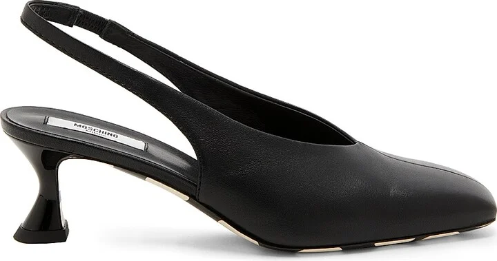 Women's Carla 55MM Leather Slingback Pumps - White - Size 6 - Image 10