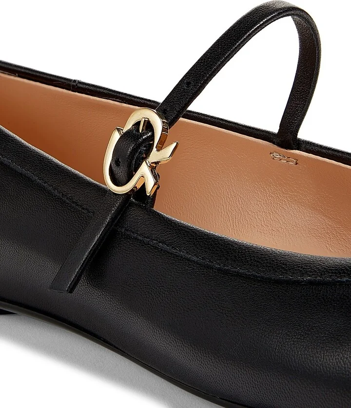 Women's Carla Leather Ballet Flats - Black - Size 5 - Image 5
