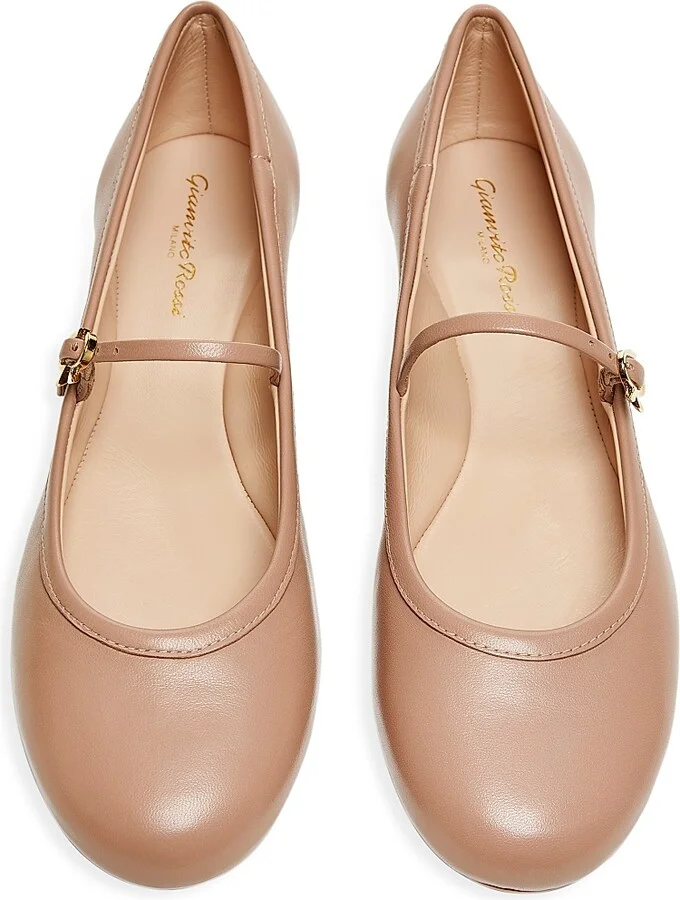 Women's Carla Leather Ballet Flats - Black - Size 5 - Image 9
