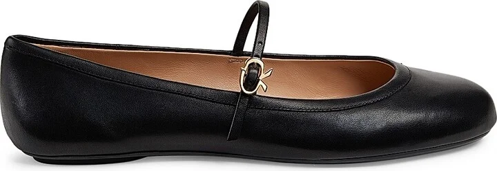 Women's Carla Leather Ballet Flats - Black - Size 5