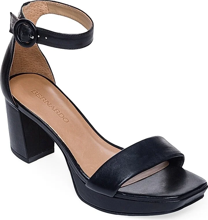 Women's Carla Leather Platform Sandals - Black - Size 6 - Image 2