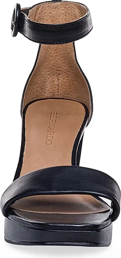 Women's Carla Leather Platform Sandals - Black - Size 6 - Image 3