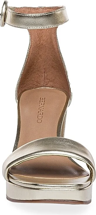 Women's Carla Leather Platform Sandals - Champagne - Size 6 - Image 4