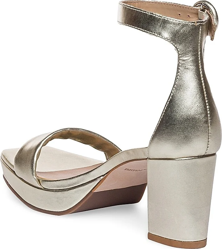 Women's Carla Leather Platform Sandals - Champagne - Size 6 - Image 5