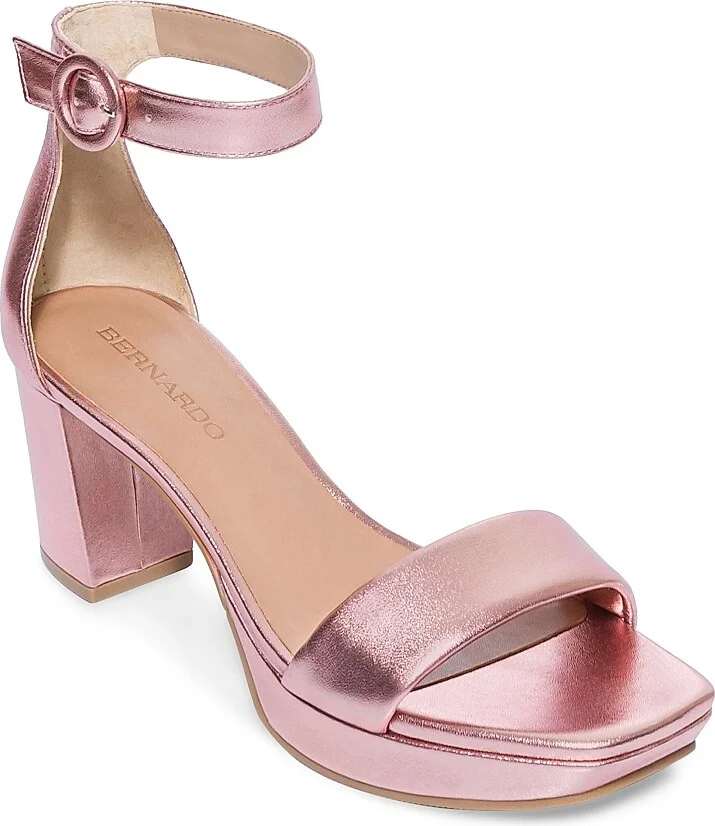 Women's Carla Leather Platform Sandals - Champagne - Size 6 - Image 8