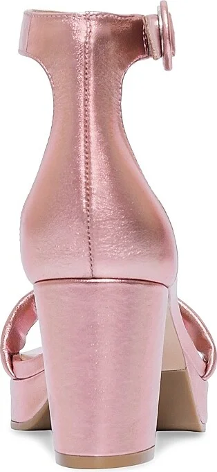 Women's Carla Leather Platform Sandals - Champagne - Size 6 - Image 11