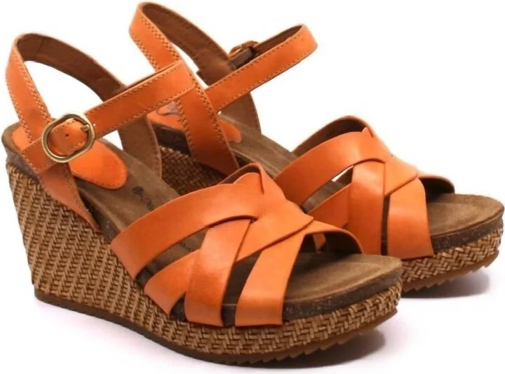 Women's Carlana Wedge Sandal In Sunset Orange