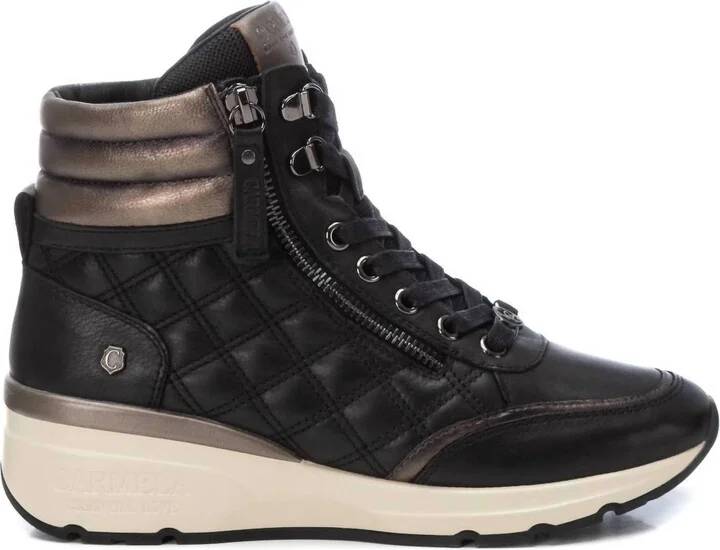 Women's Carmela Collection Leather Sneaker Booties In Black