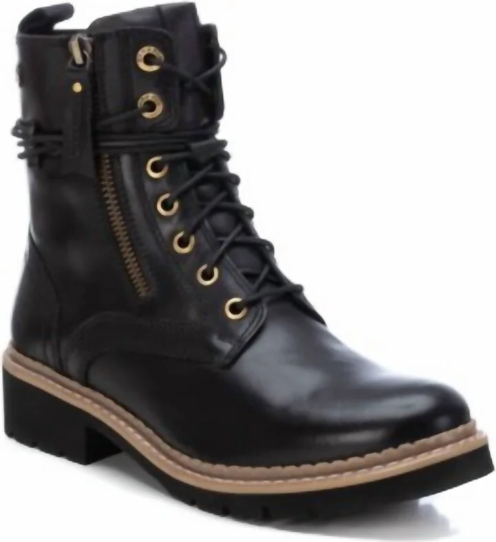 Women's Carmela Leather Booties In Black