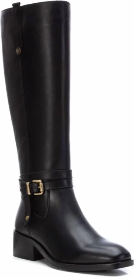 Women's Carmela Leather Dress Boots In Black