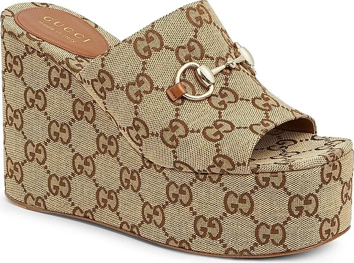 Women's Carmen Canvas Slip-On Platform Sandals - Brown - Size 7 - Image 2