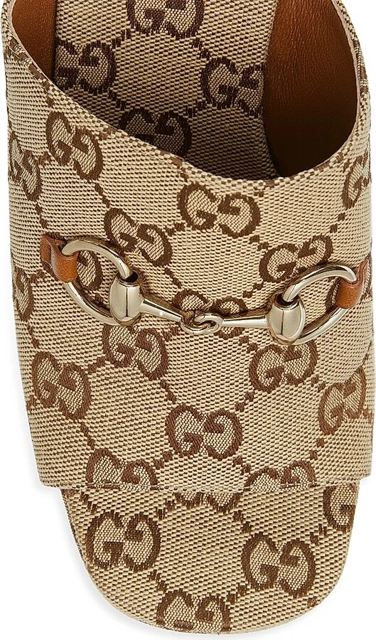Women's Carmen Canvas Slip-On Platform Sandals - Brown - Size 7 - Image 5