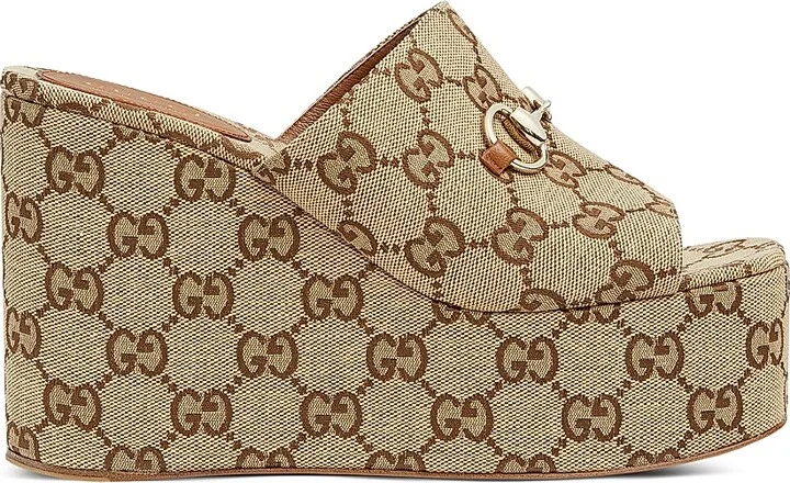 Women's Carmen Canvas Slip-On Platform Sandals - Brown - Size 7