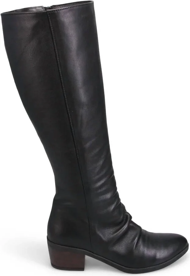 Women's Carmen Tall Leather Boot In Black