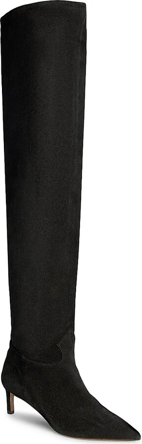 Women's Carolina 55MM Suede Over-The-Knee Boots - Black - Size 6 - Image 2